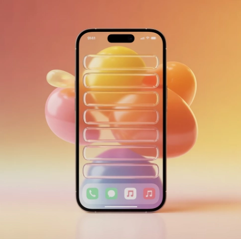 Liquid Glass 투명도 조절 토글 예시 이미지