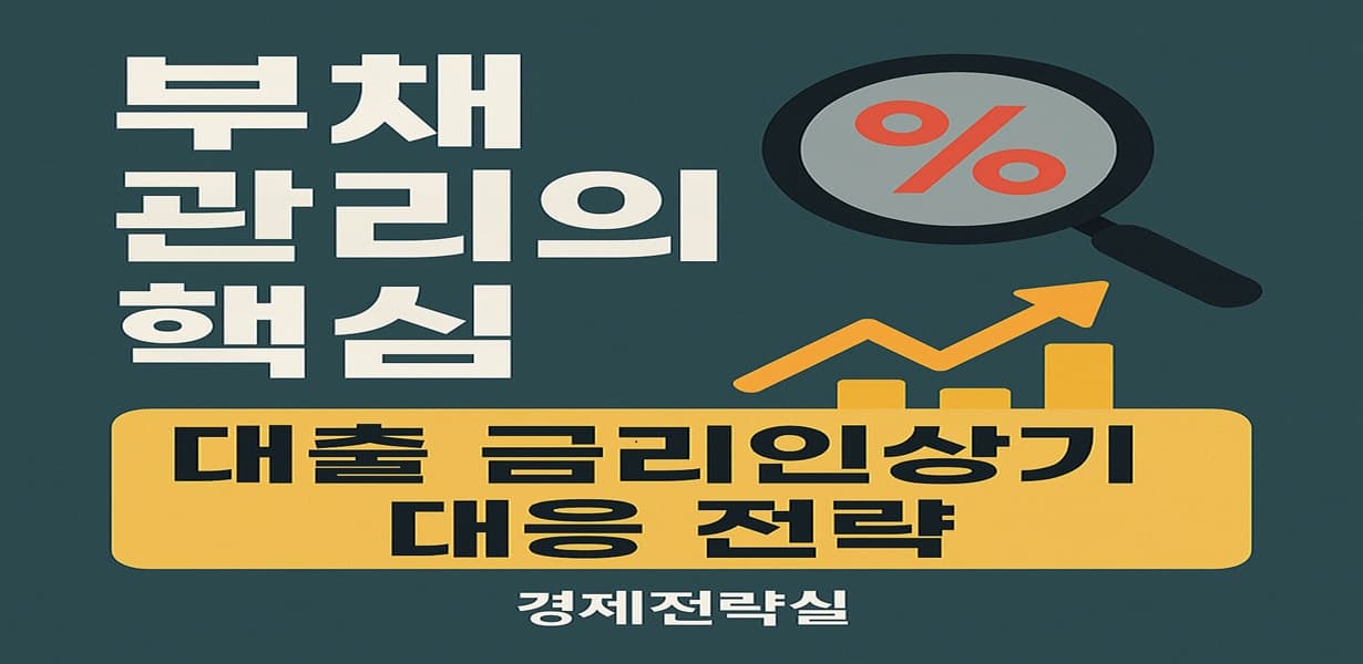 대출 금리인상기 대응 전략을 주제로 한 썸네일 이미지