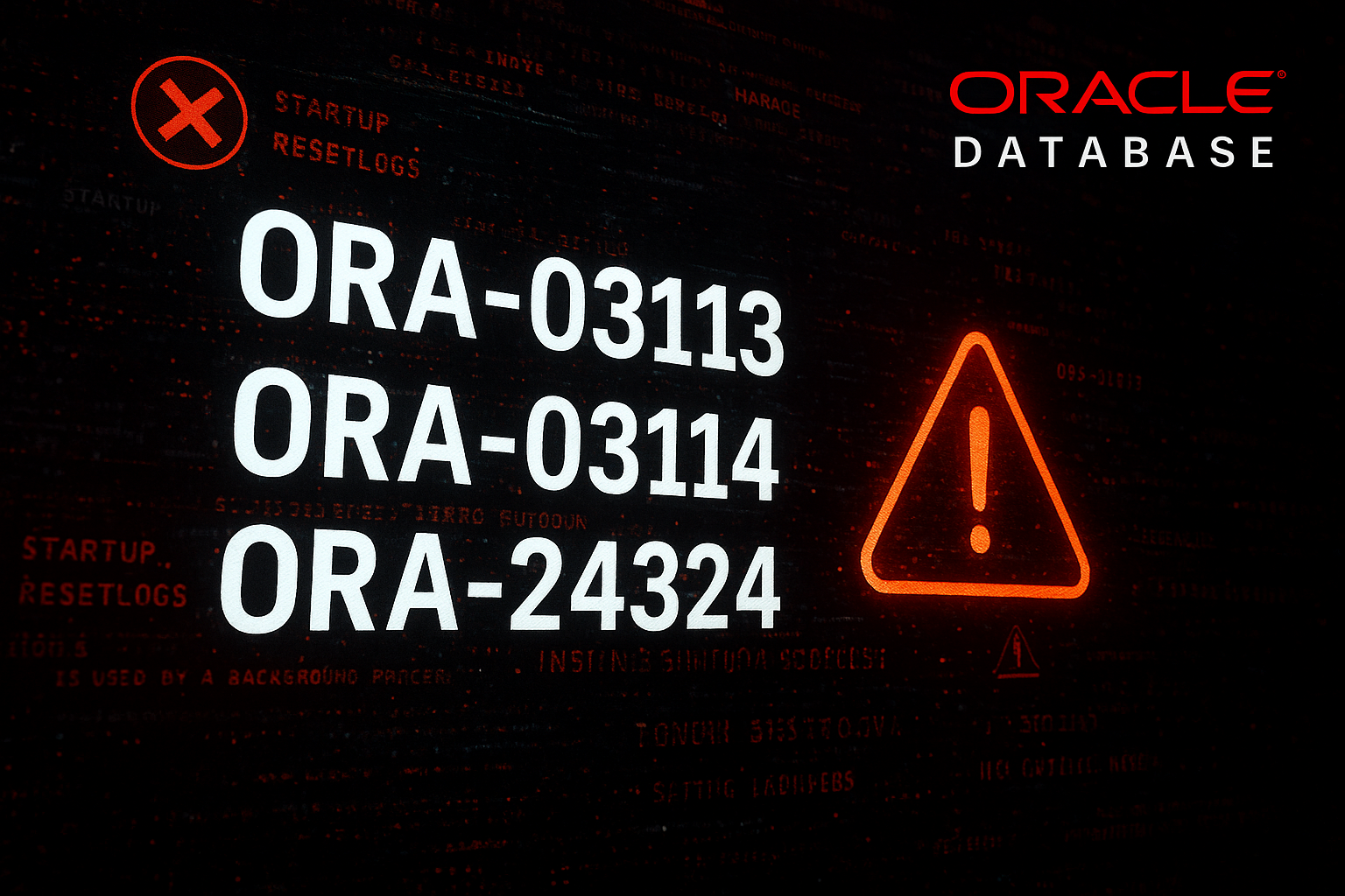 ORA-03113, ORA-03114, ORA-24324 오류 사진