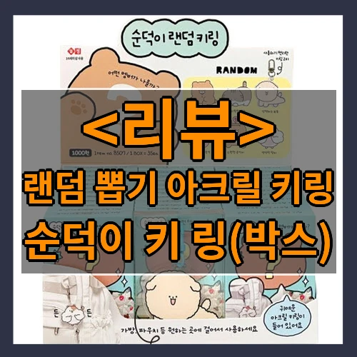 랜덤 뽑기 순덕이 아크릴 키 링 35개(박스) 다이어리 핸드폰 가방 열쇠 고리 단체 선물