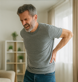 남성 허리 부상사진