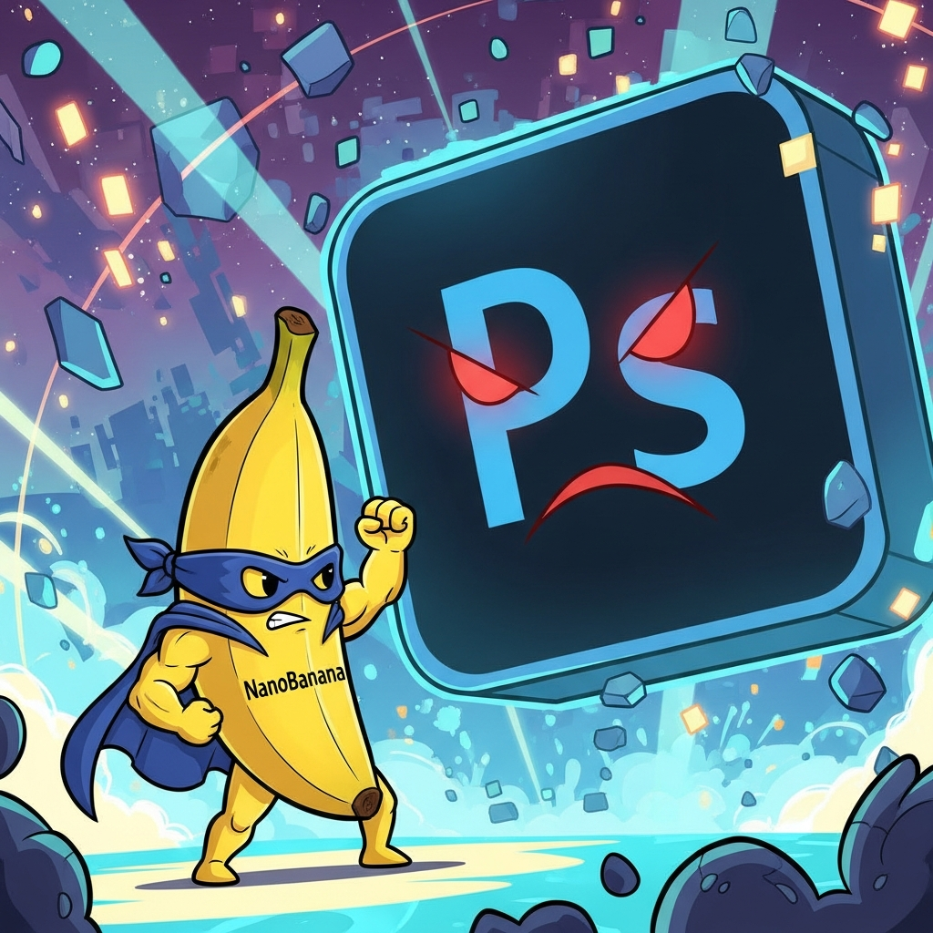 나노바나나가 포토샵을 대체하는 강력한 AI 툴로 등장하는 모습