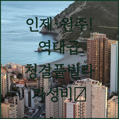 강원도 인제 원주 숙소 베스트 5 청..