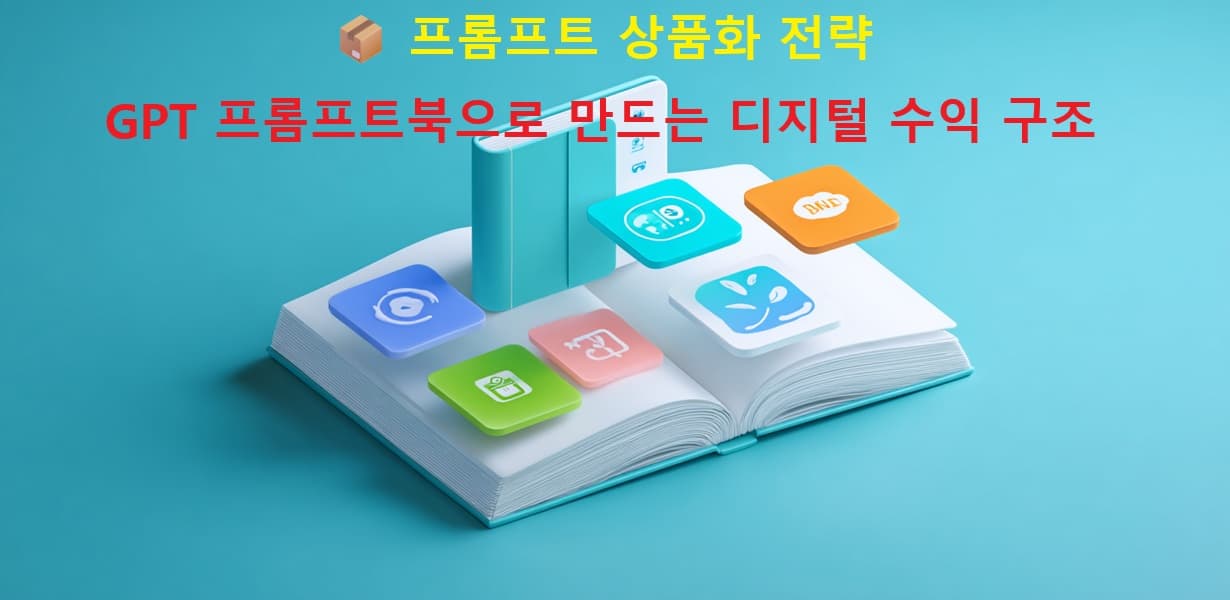 GPT 프롬프트북을 디지털 상품으로 판매하는 전략을 표현한 대표 이미지