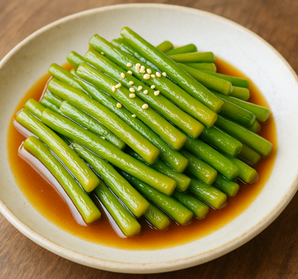 마늘종 음식 사진