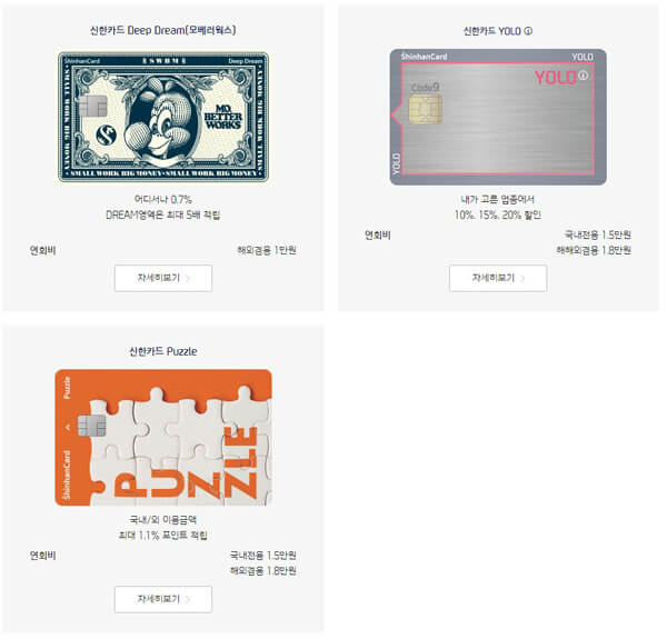 우체국신한카드우정적금 대상카드