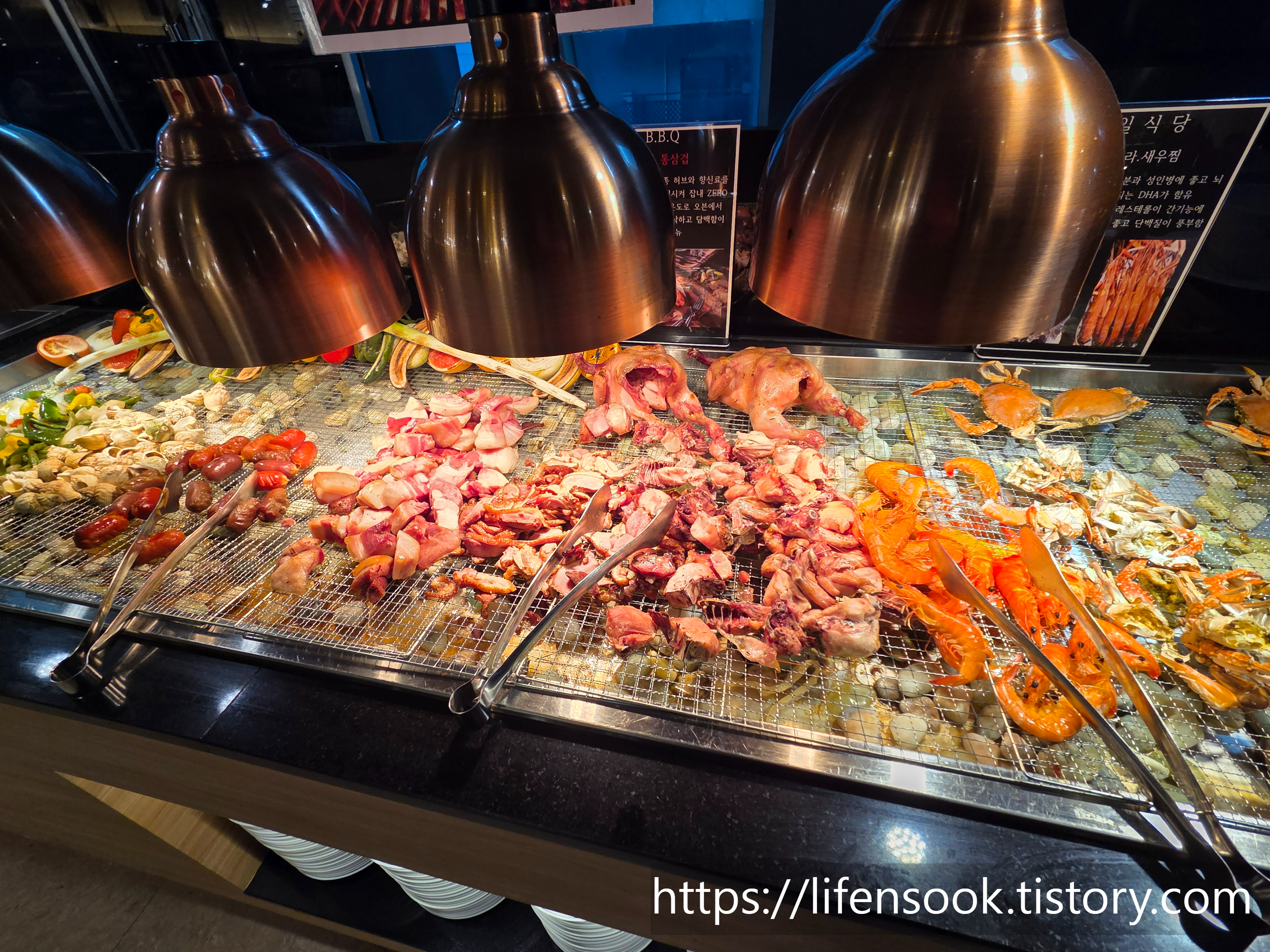 그랜드하우스 웨딩 9층 뷔페 음식 3