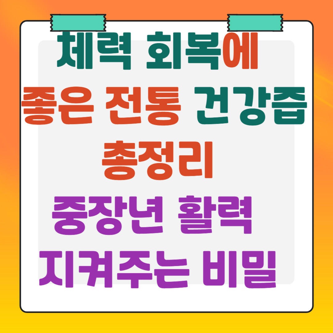 체력-회복에-좋은-전통-건강즙-총정리