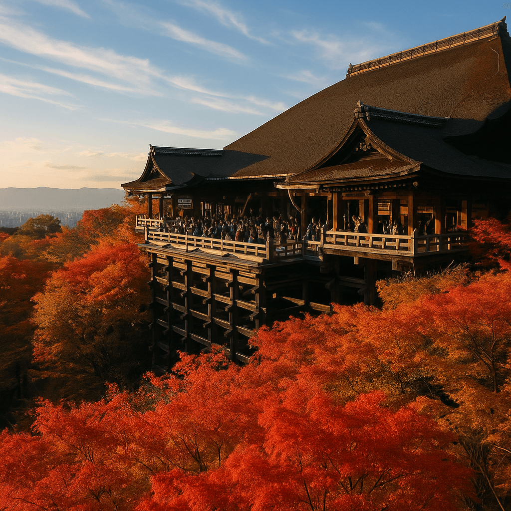 교토 가을 청수사 전경