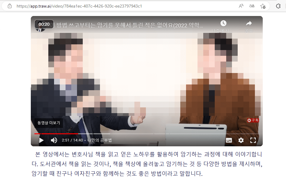 Traw AI - 요약