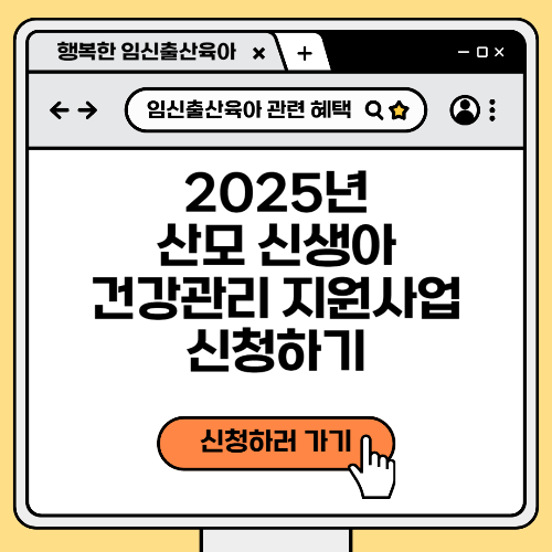 2025년 산모 신생아 건강관리 지원사업 신청하기