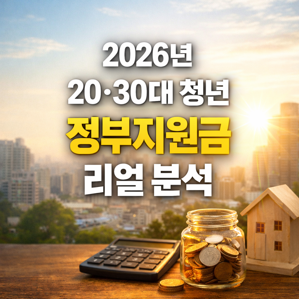 2026년 청년 정부지원금 리얼 분석｜20&middot;30대가 놓치면 후회할 지원제도 5가지