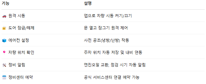 BMW어플기능