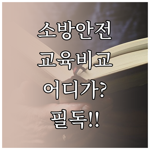 한국소방안전원 vs 민간 위탁 기관 ..