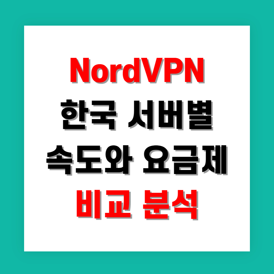 NordVPN 한국 서버별 속도와 요금제 비교 분석
