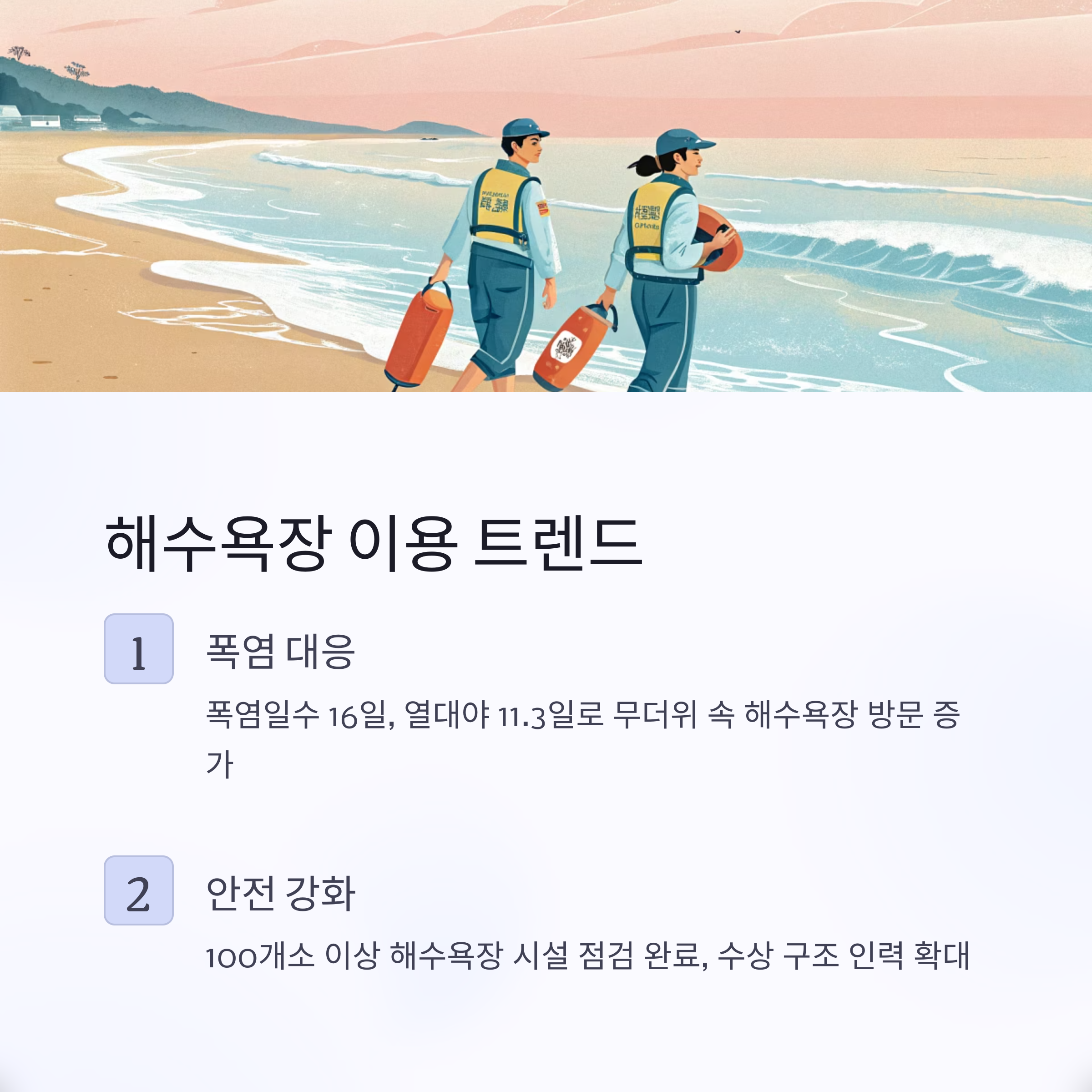 해수욕장 이용 트렌드