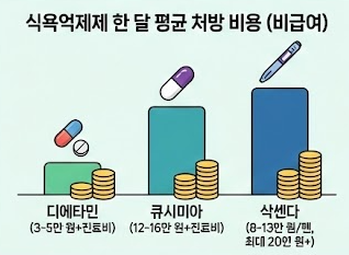 식욕억제제 처방 비용