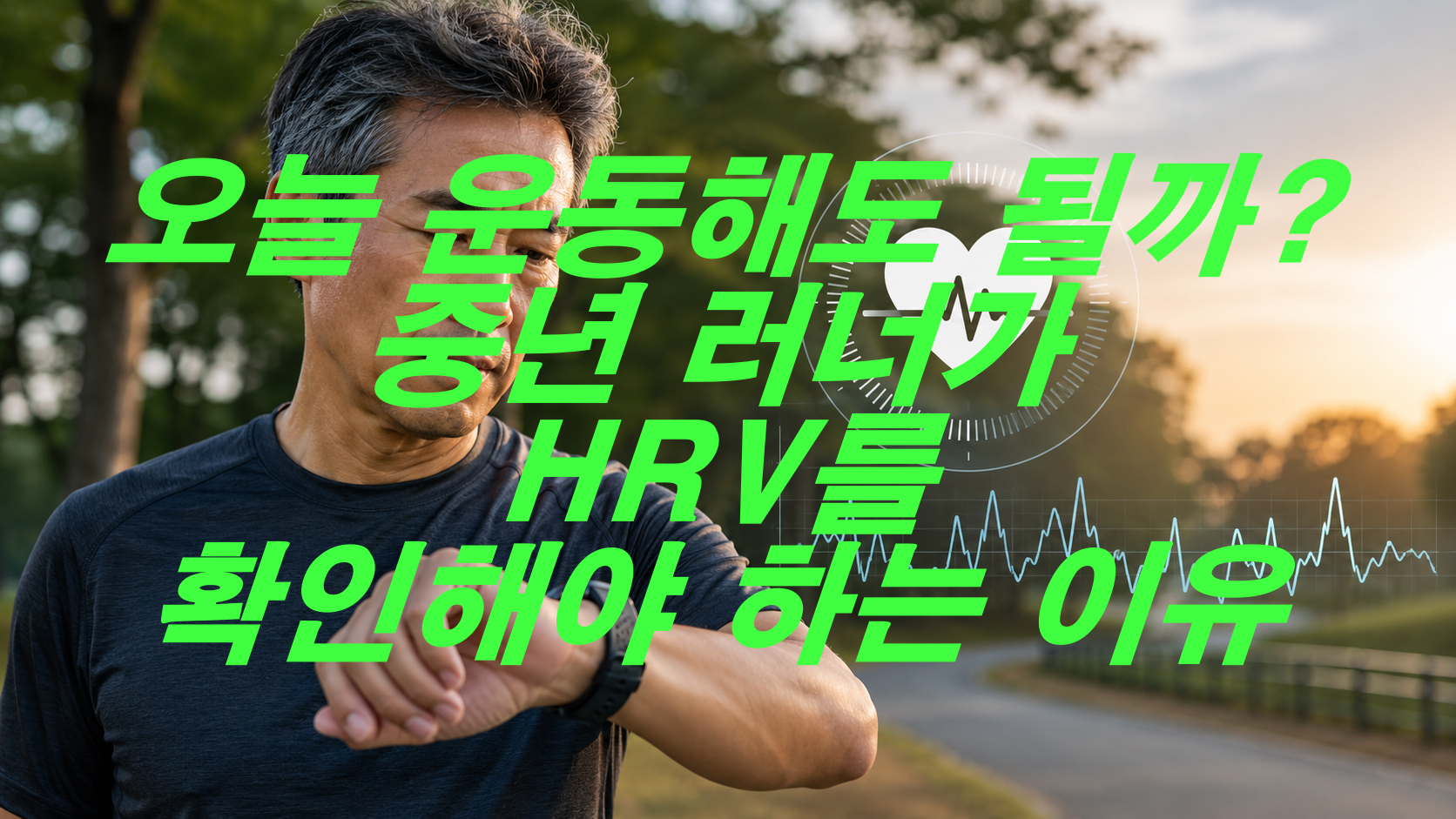 오늘 운동해도 될까? 중년 러너가 HRV를 확인해야 하는 이유