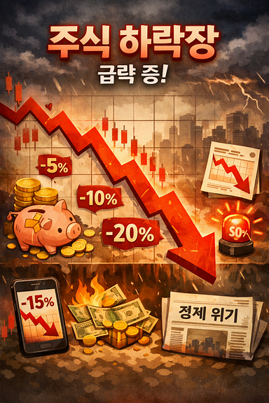 주식 하락 이미지