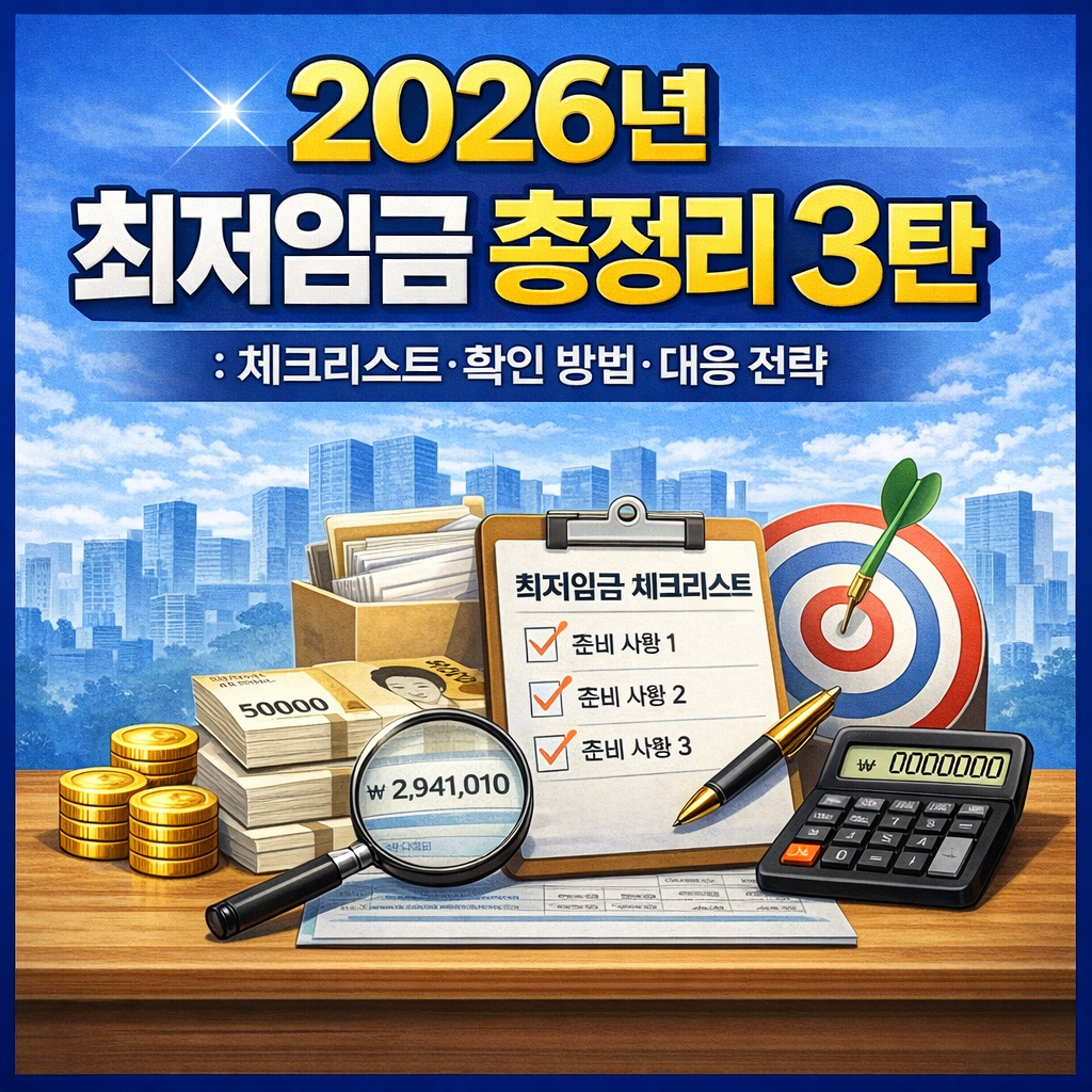 2026년 최저임금 총정리 3탄 : 체크리스트&middot;확인 방법&middot;대응 전략