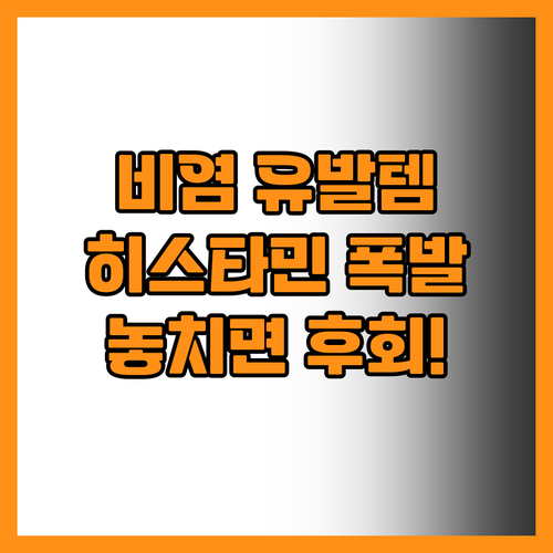 비염 악화 주범 히스타민 촉진 식품 ..