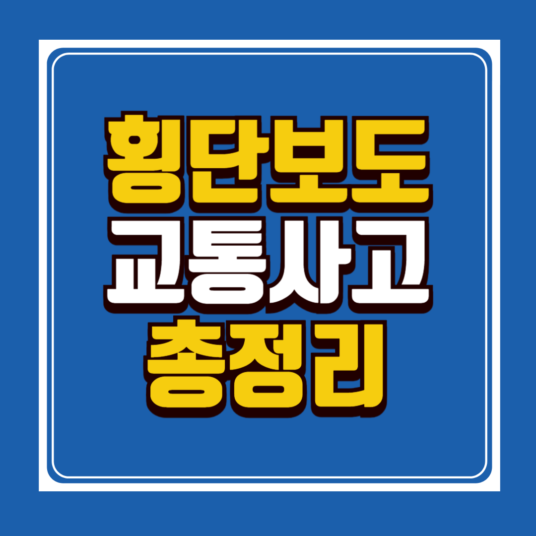 횡단보도교통사고 총정리