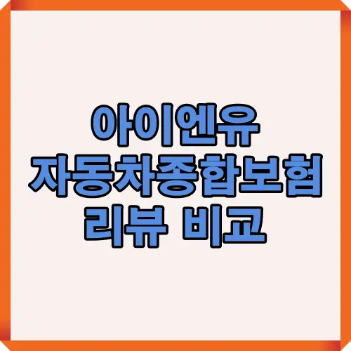 아이엔유 자동차종합보험의 후기, 보장 내용, 가격 정보를 한눈에 비교할 수 있는 대표 썸네일 이미지