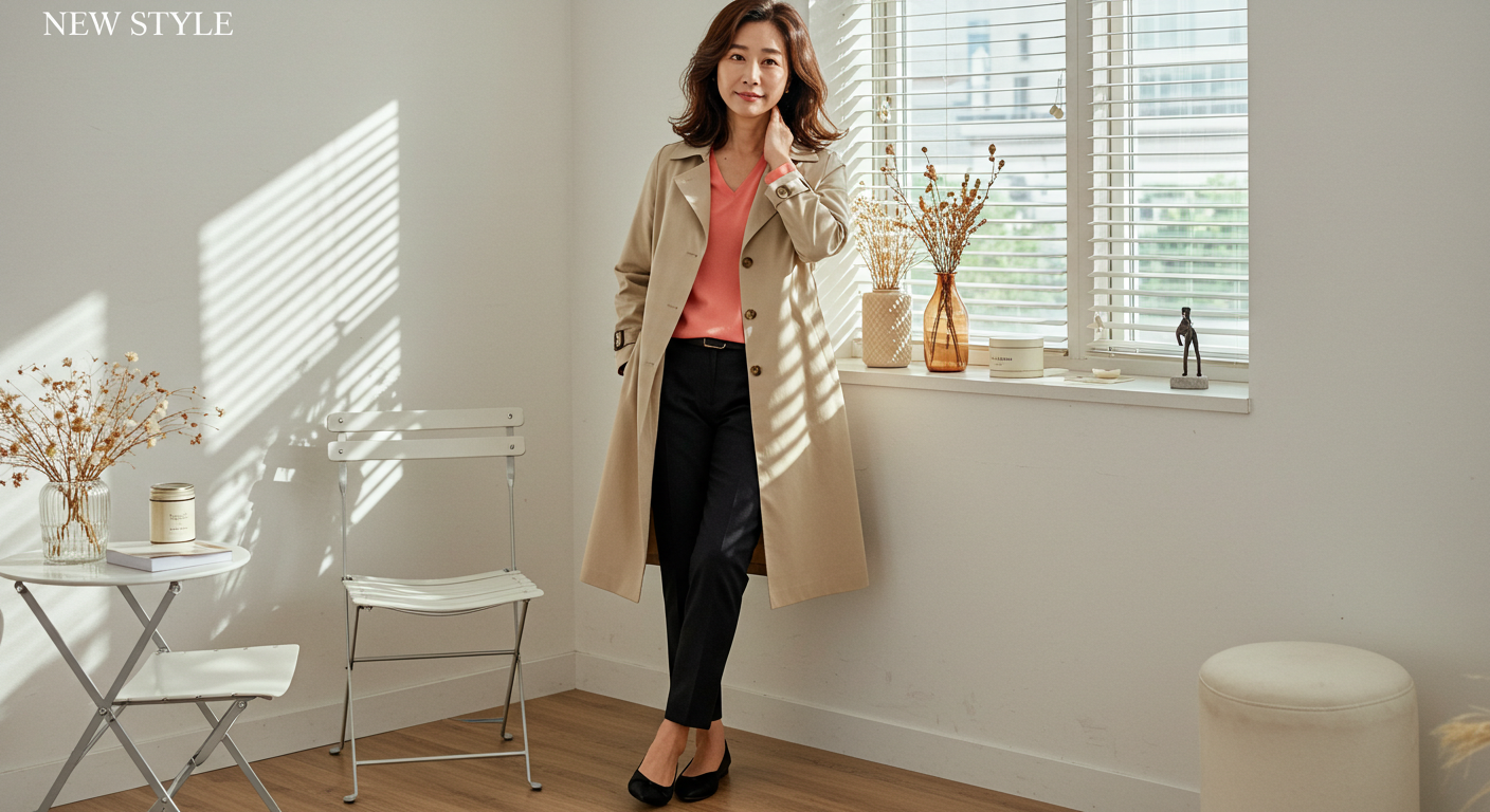 중년 여성 데일리룩