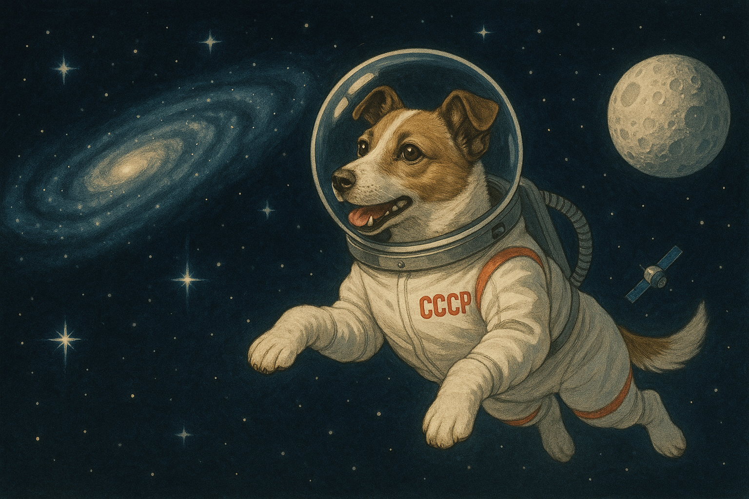 우주를 여행한 강아지
