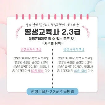 평생교육사 2급 취득방법 전공요건 실습안내 활동분야_21