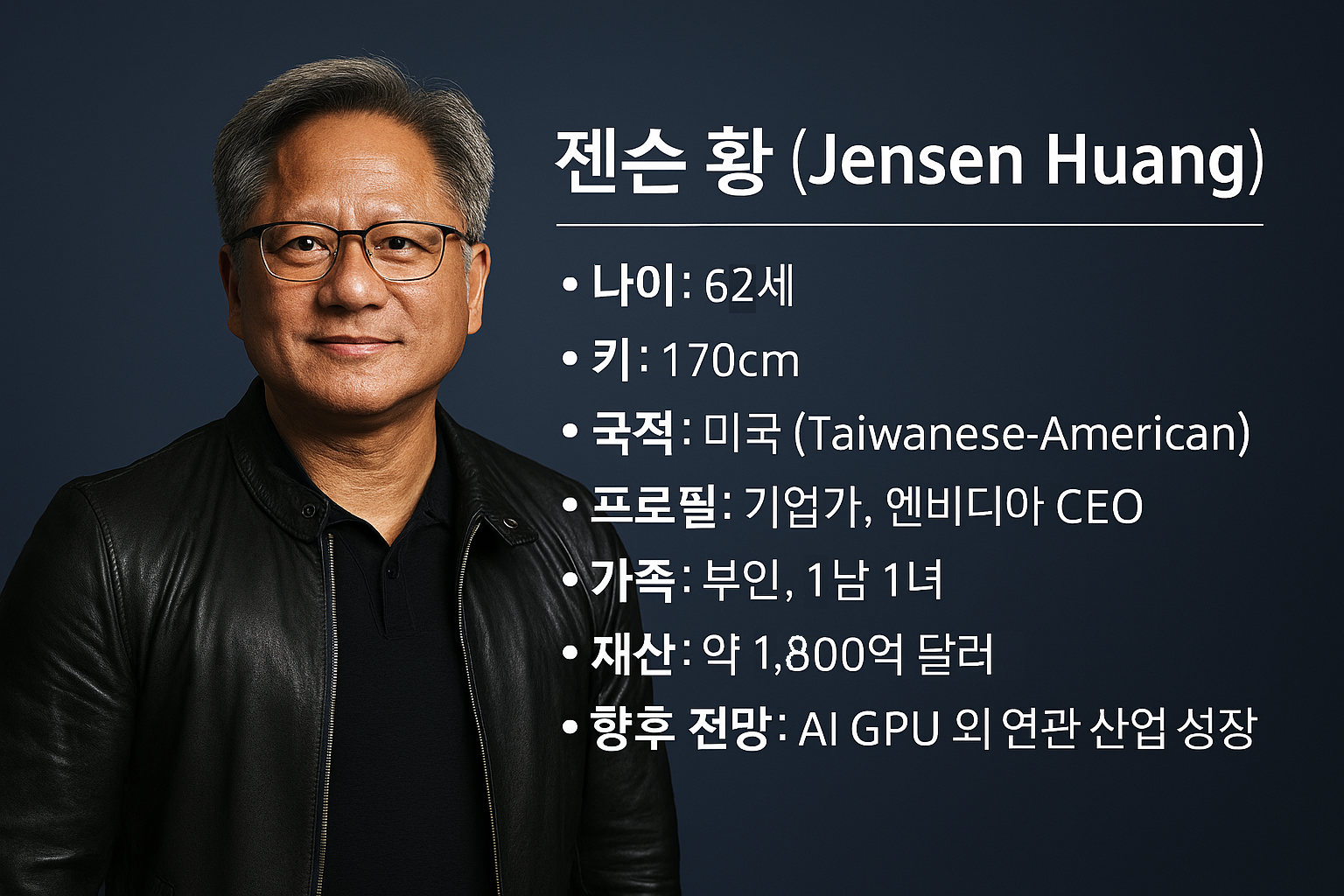 젠슨황 나이, 키, 국적, 프로필, 가족, 재산, 향후 전망