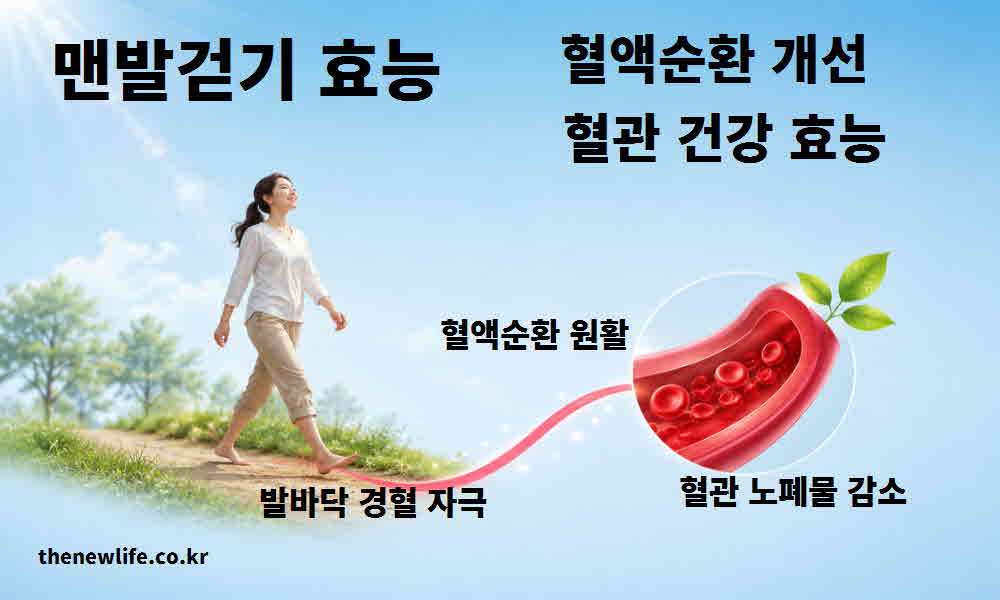 맨발걷기 효능 혈액순환 개선 혈관 건강