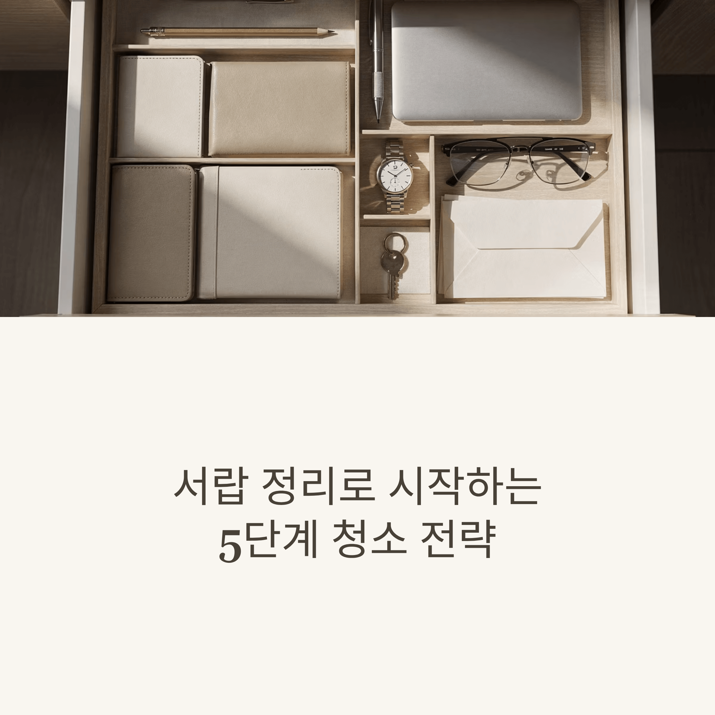 서랍 정리로 시작하는 5단계 청소 전략