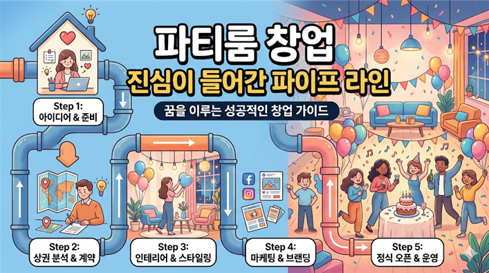 파티룸 창업 진심이 들어간 파이프 라인