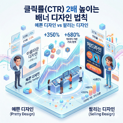 클릭률(CTR) 2배 높이는 배너 디자인 법칙: 예쁜 디자인 vs 팔리는 디자인