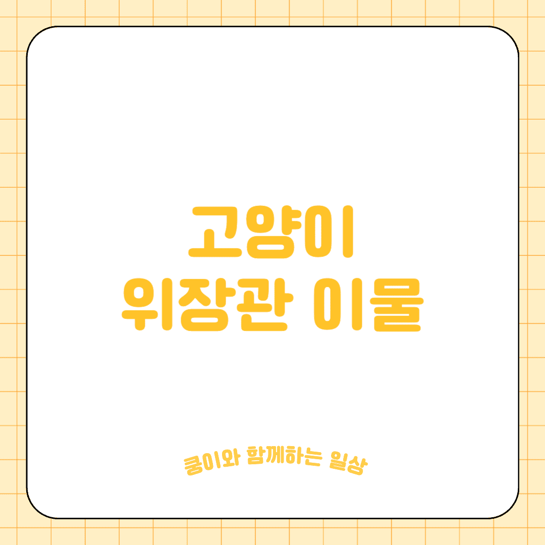 고양이 위장관 이물