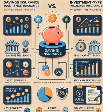저축보험 vs 투자형 보험 비교 관련 사진