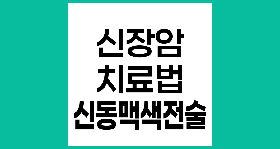 신장암 치료의 대안, 신동맥색전술의 모든 것
