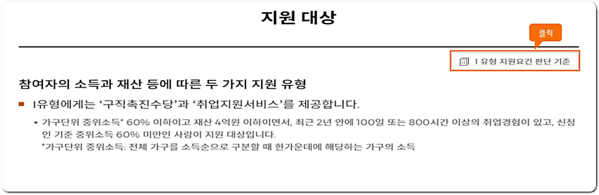 국민취업지원제도 자격대상