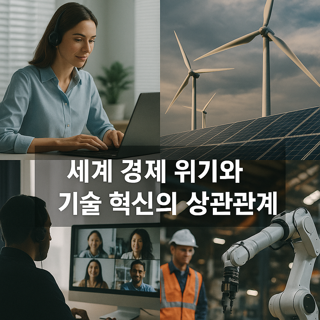 세계 경제 위기와 기술 혁신 관련 사진