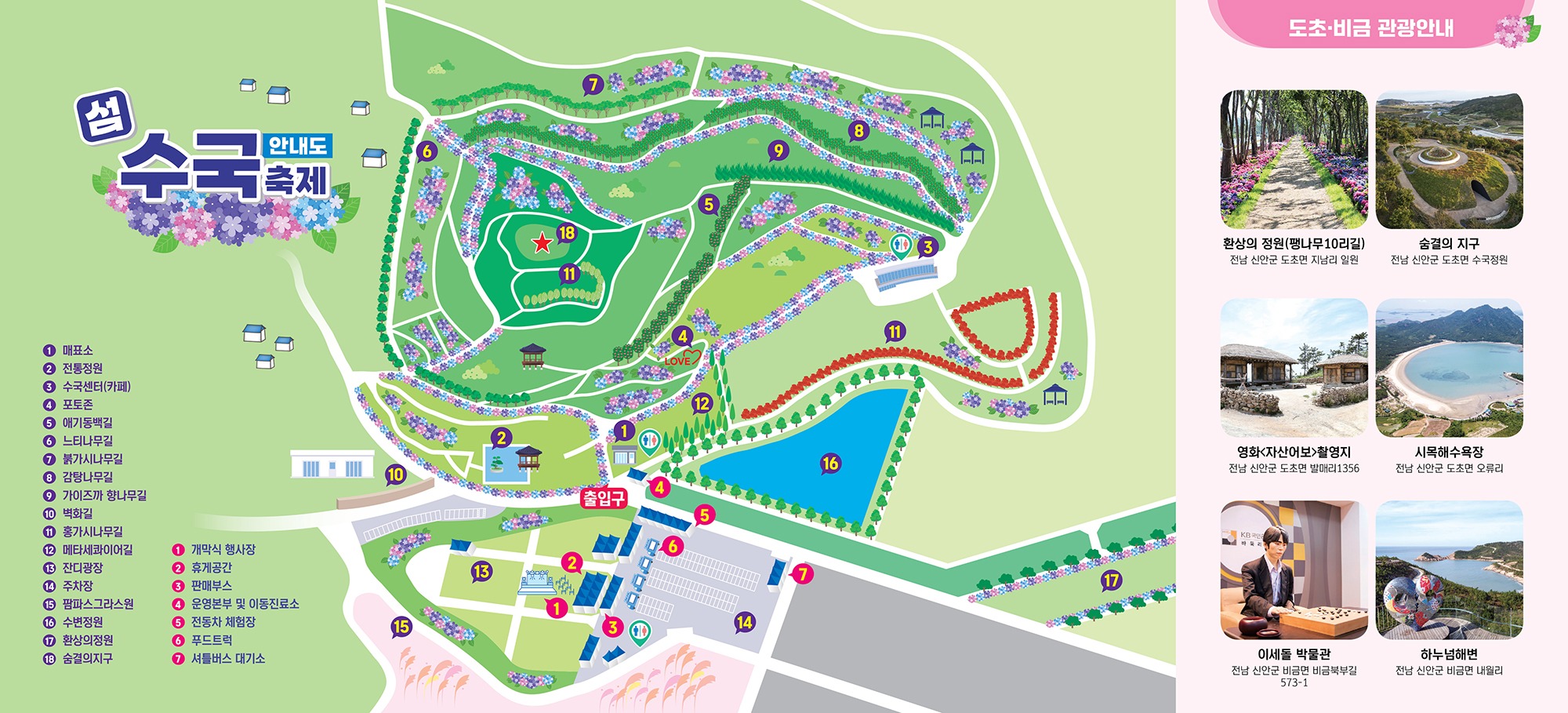 신안 섬 수국축제