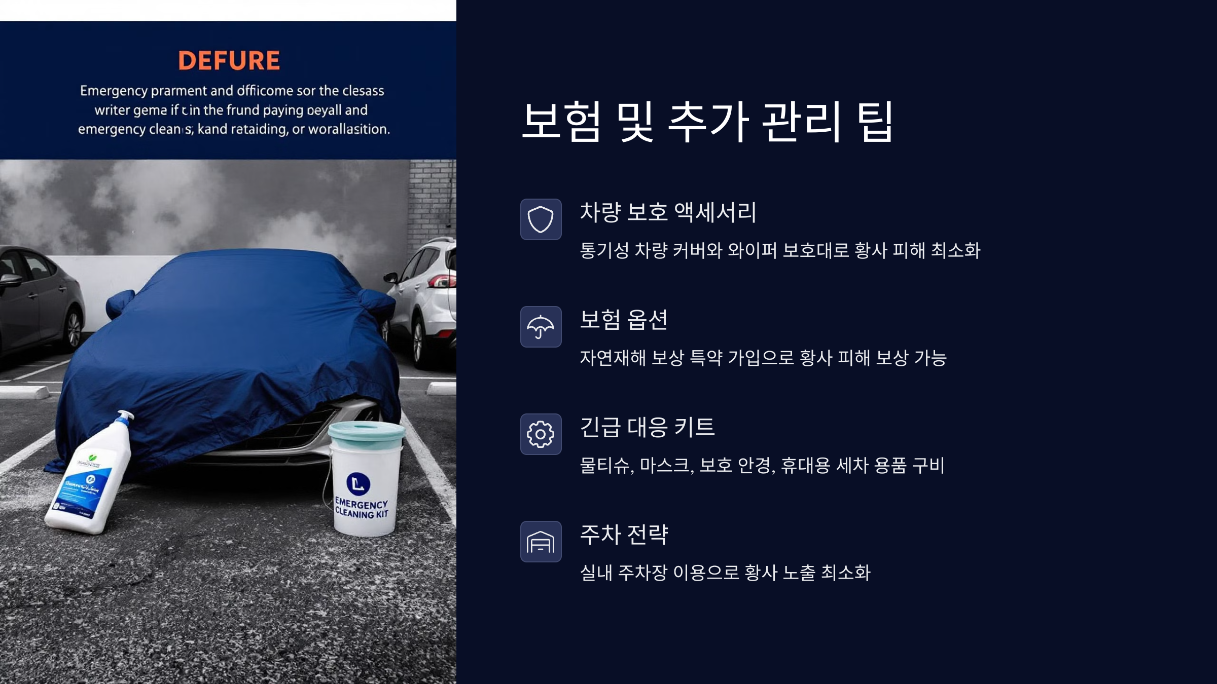 보험 및 추가 관리 팁