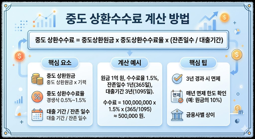 중도상환수수료 계산 방법, 제대로 알아야 대출 비용을 줄일 수 있습니다