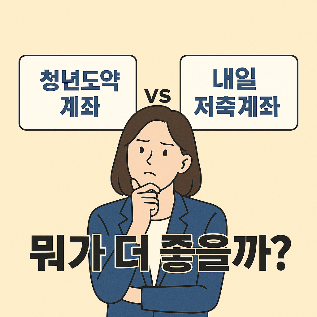 청년도약계좌와 내일저축계좌 비교 정리 포스터 이미지