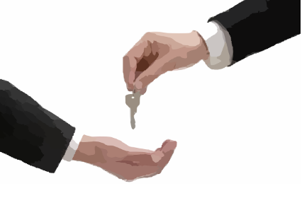 열쇠를 반환 받는 그림