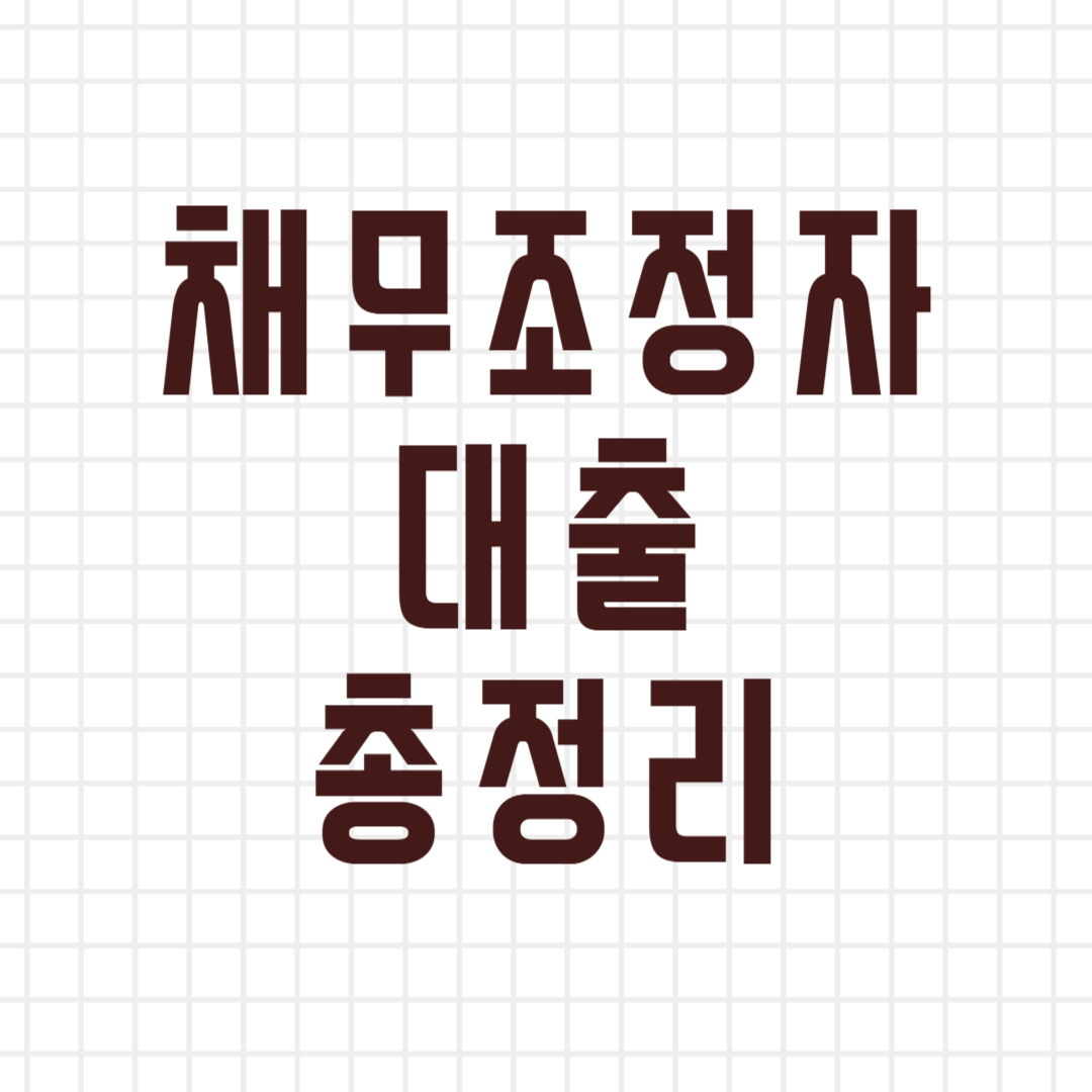 채무조정자 대출 총정리