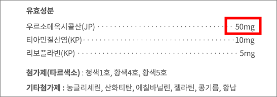 대웅우루사 연질캡슐 성분