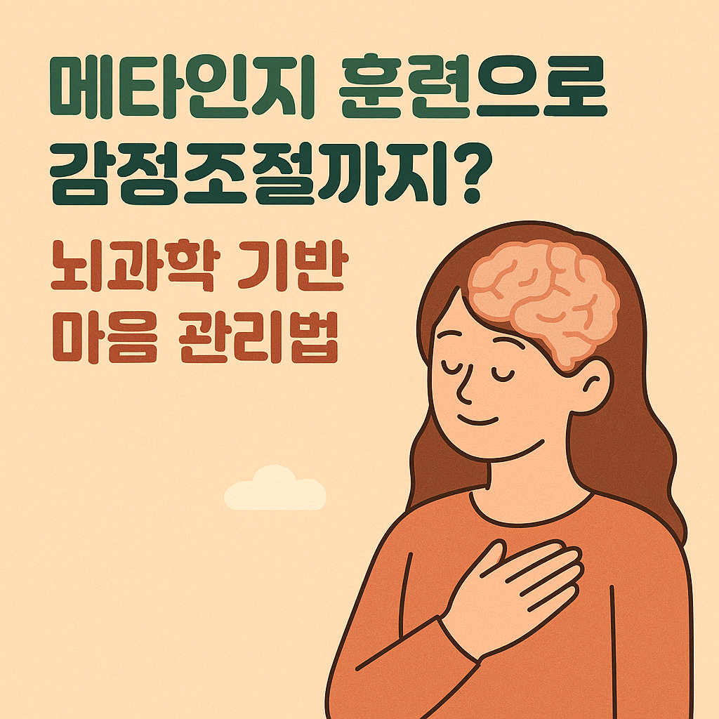 메타인지 훈련으로 감정조절까지? 뇌과학 기반 마음 관리법