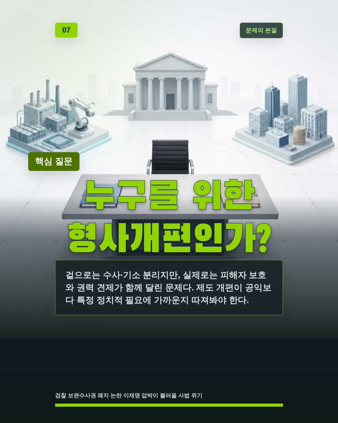 누구를 위한 형사개편인가?