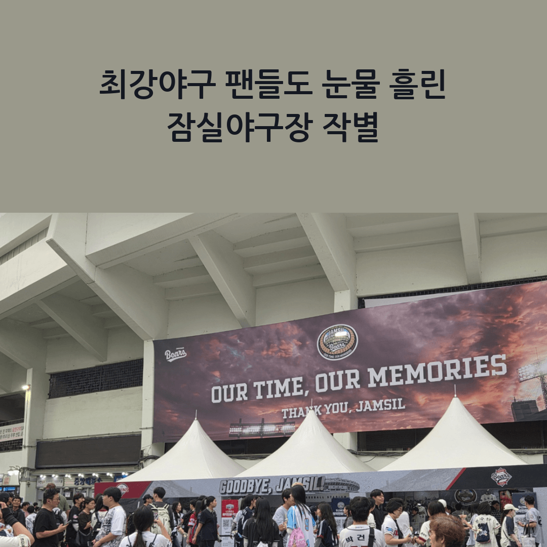 최강야구 팬들도 눈물 흘린 잠실야구장 작별